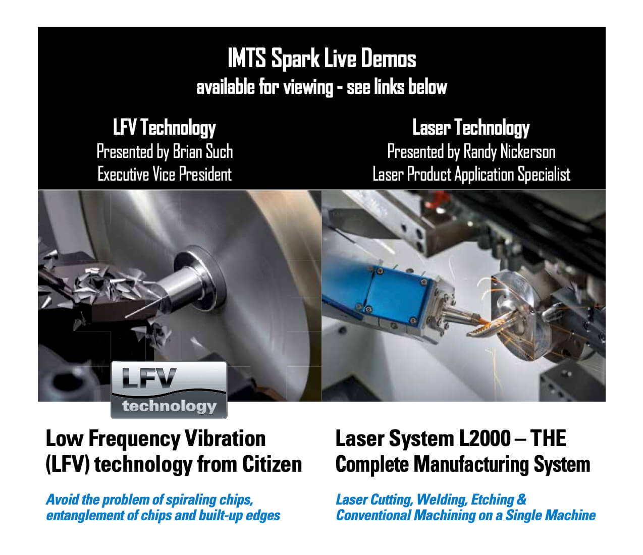 Join Us For IMTS Spark Live Demos